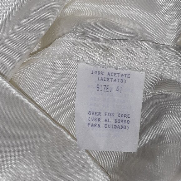 TODDLER'S SATIN IVORY CHRISTENING OUTFIT - 4T - Picture 7 of 16